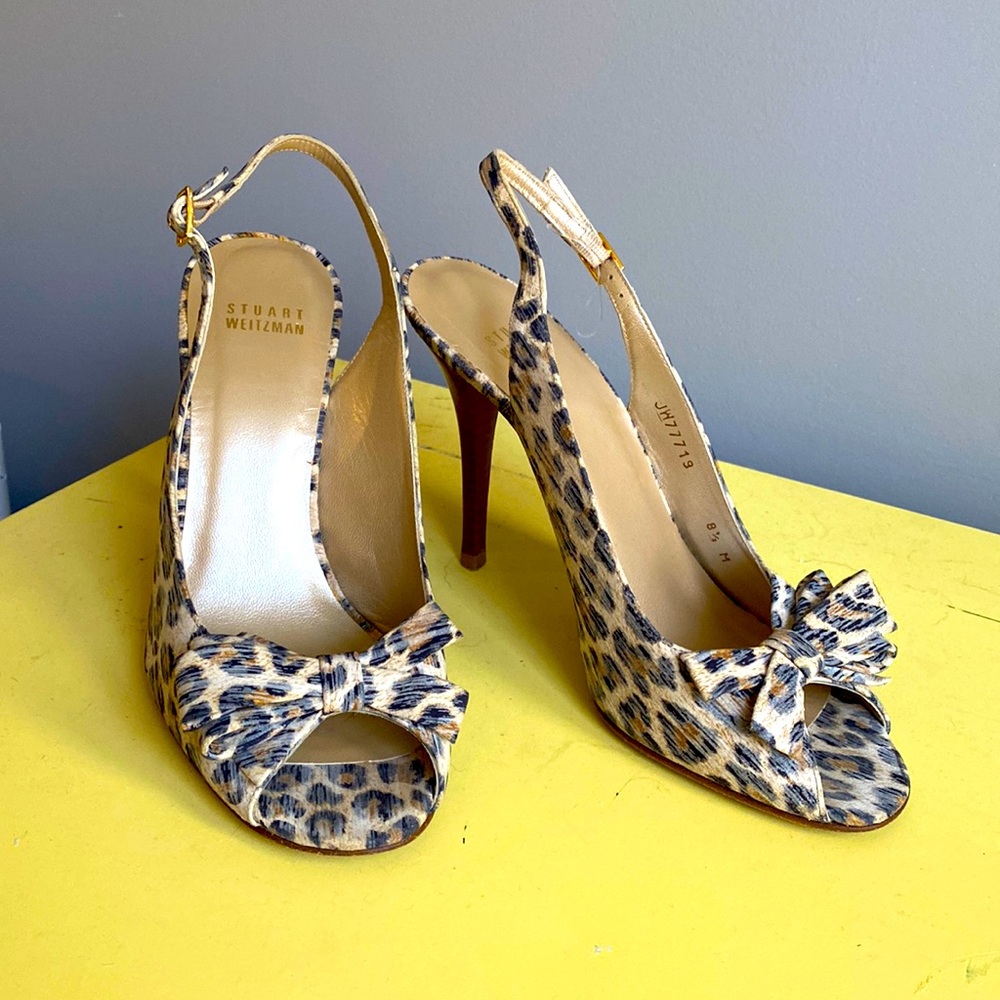 Stuart Weitzman peep toe sling back